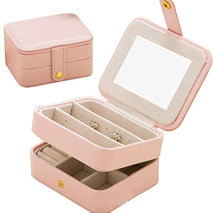 Jewelry Organizer Box-Nasion.V Travel Portable Jewelry Storage Case Accessories Holder Pouch Bulit-i | Amazon (US)