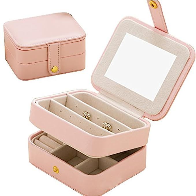 Jewelry Organizer Box-Nasion.V Travel Portable Jewelry Storage Case Accessories Holder Pouch Bulit-i | Amazon (US)