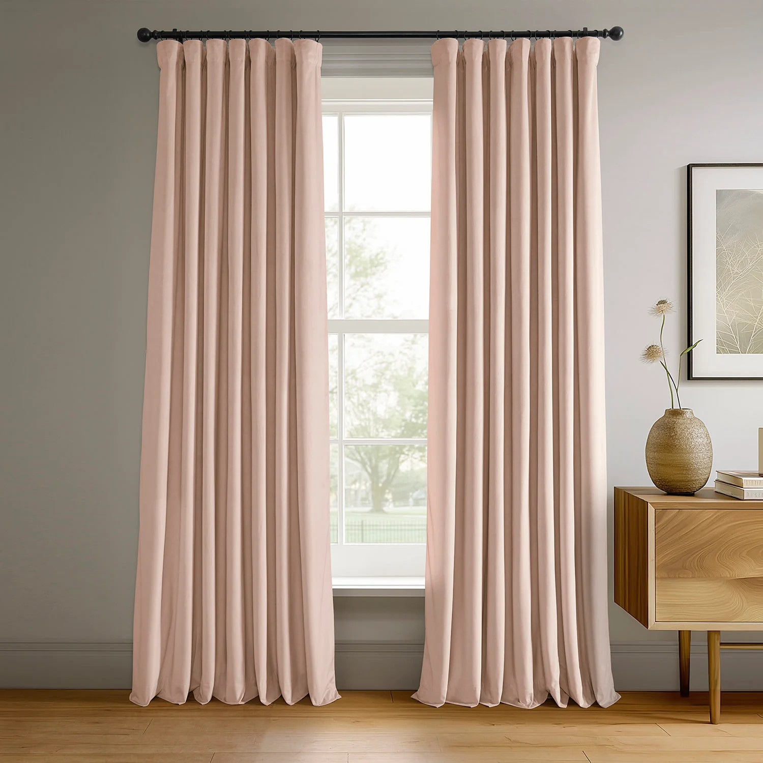 Rosey Dawn Signature Velvet Blackout Curtain | Half Price Drapes