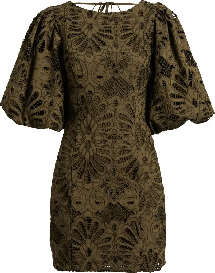 Kesia Floral Embroidered Paisley Minidress | Nordstrom