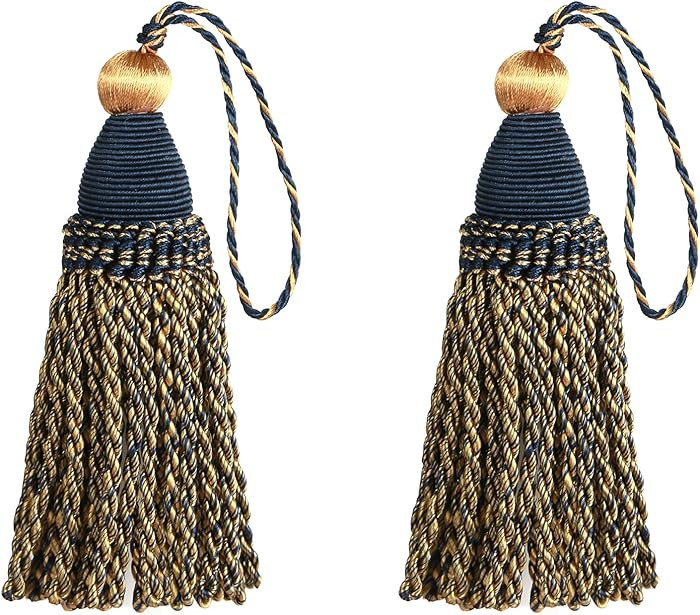 2 Pack Braided Tassel 24cm/9 Inch With Loops, Handmade Twisted Craft, DIY Accessories for Home De... | Amazon (US)