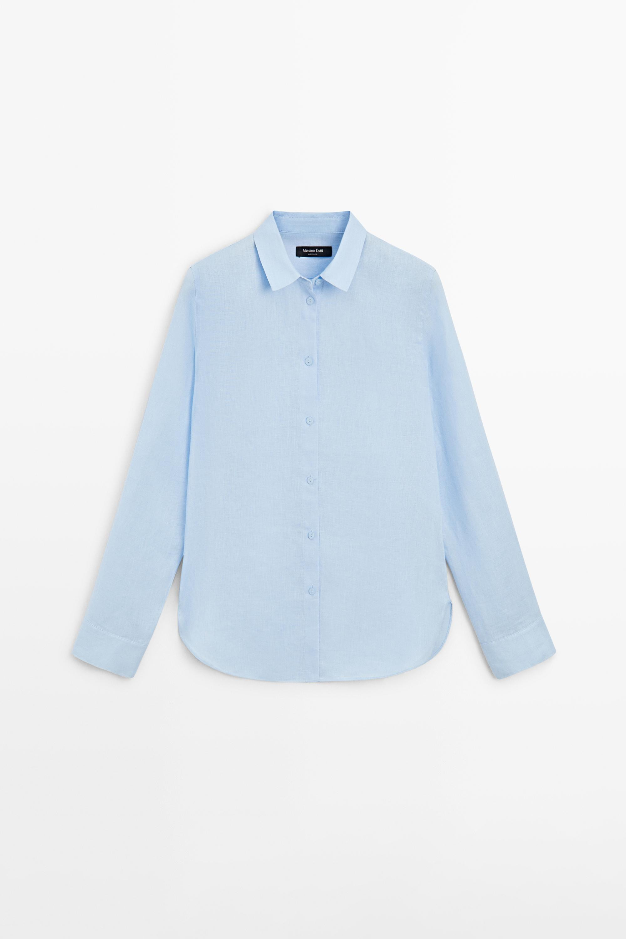 Flowing 100% linen shirt | Massimo Dutti US