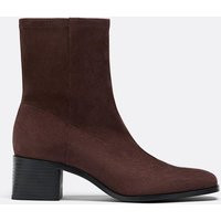 Stradivarius Stiefeletten mit Absatz in Wildlederoptik BRAUN 37 | Stradivarius DE