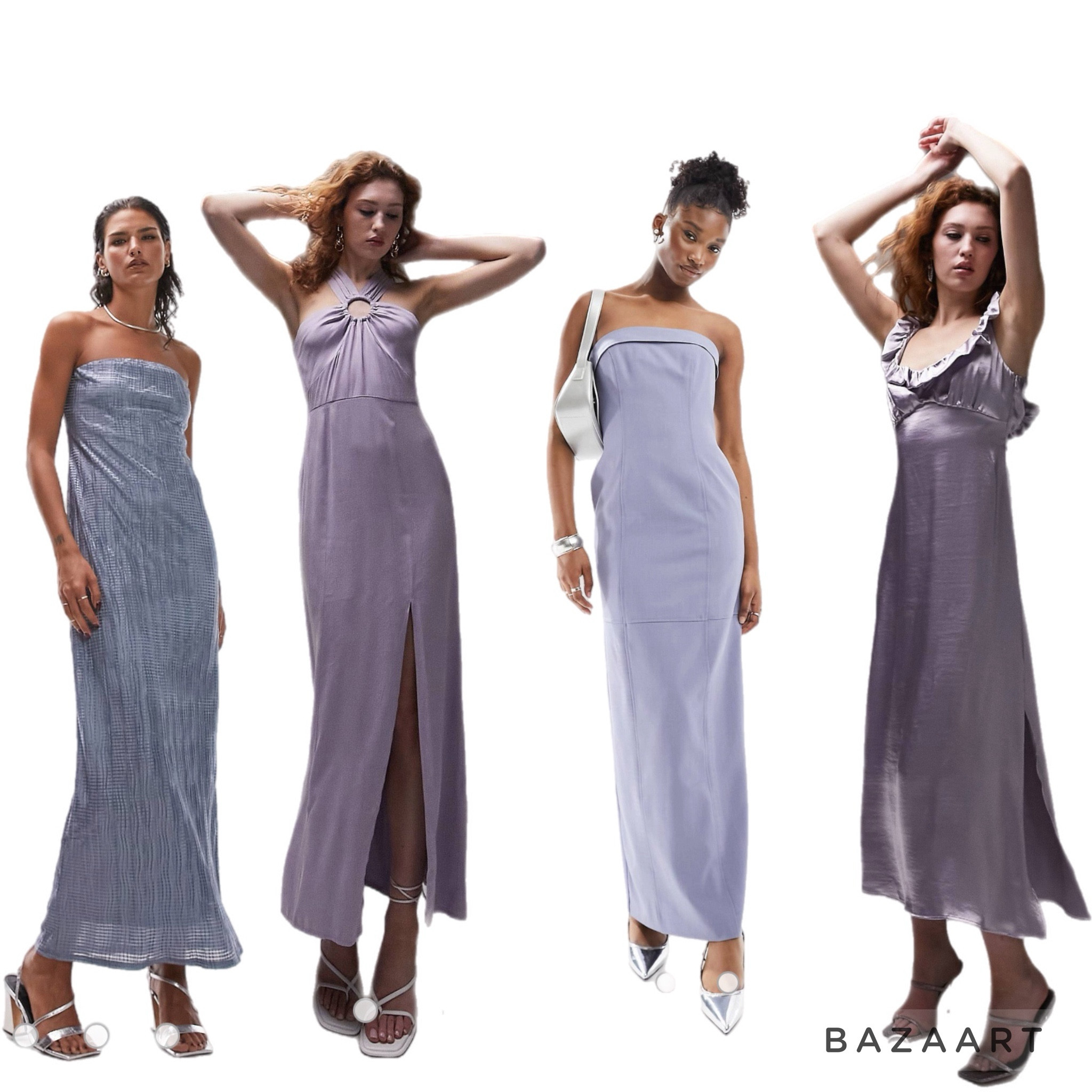 Unique wedding, guest dresses, spring wedding, guest dresses, light pink dress, aqua dress, chartreuse, green dresses, midi maxi, full length, floor length, formal affordable, wedding, guest dresses, textured dresses dresses with texture, unique dresses
Light blue lavender lilac denim blue strapless dress