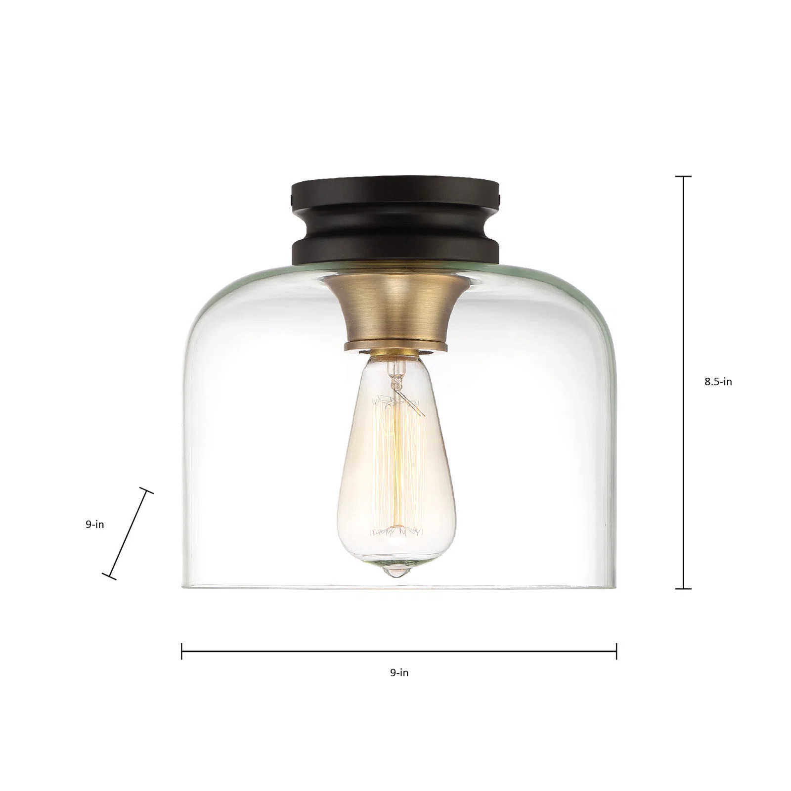 Piedmont Single Light Glass Flush Mount | Joss & Main
