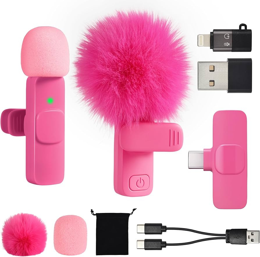 Mini Microphone for iphone Android Phone Tablet ipad PC, Usb C Wireless Lavalier Mic for Video Re... | Amazon (US)