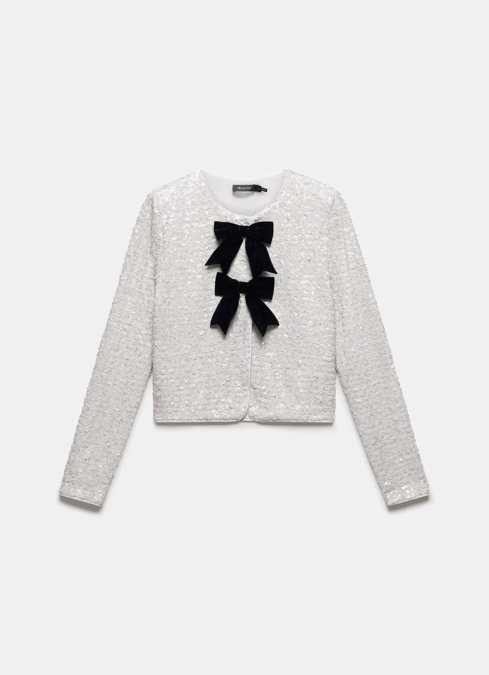 Cream Sequin Bow Jacket | Mint Velvet