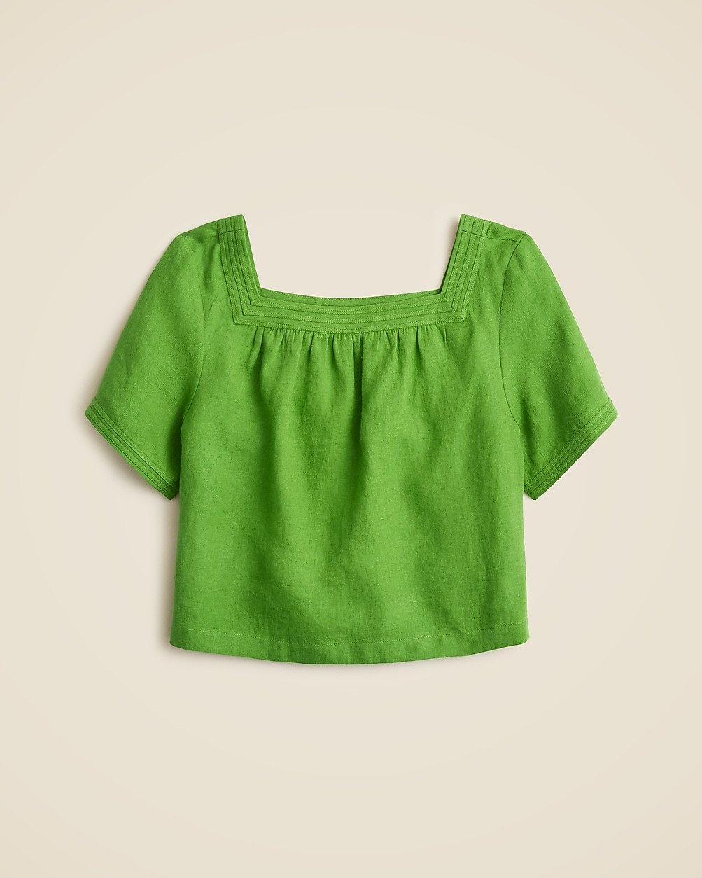 Sailor squareneck top in linen | J. Crew US
