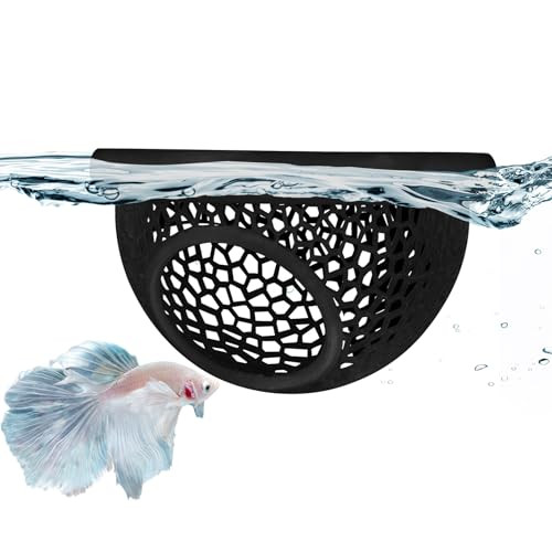 Floating Betta Hide & Shrimp Cave – 3D Printed Aquarium Decor, Multi-Functional Hammock, Feeding Ring & Safe Resting Spot for Betta, Shrimp & Small Fish (PLA, Eco-Safe) | Amazon (US)