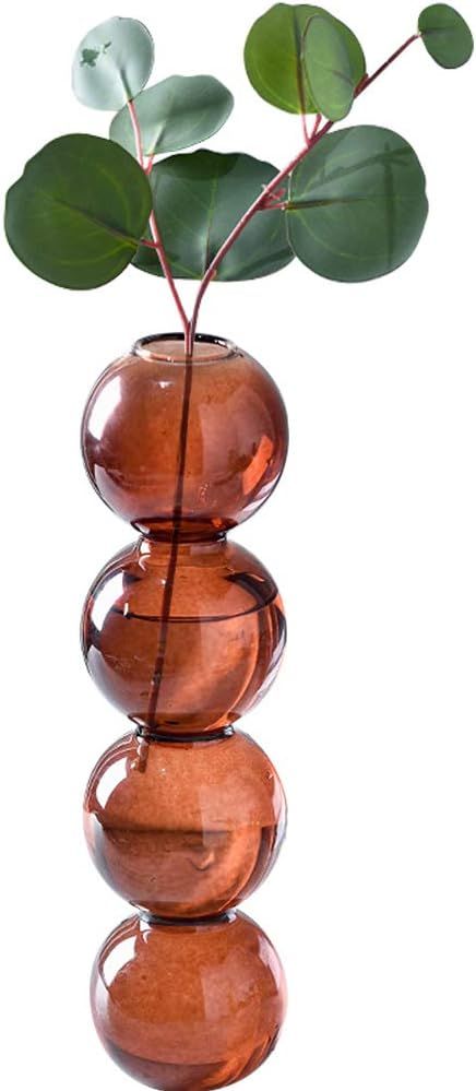 Pearlead Clear Glass Bubble Vase Centerpieces for Hydroponic Plants Cute Floral Vase for Home Dec... | Amazon (US)