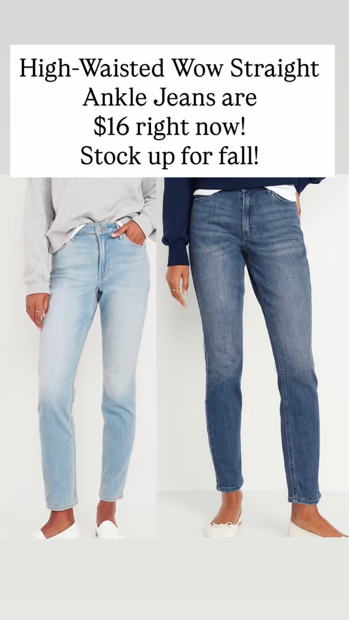 High-Waisted Wow Straight Ankle Jeans are $16

#LTKSaleAlert