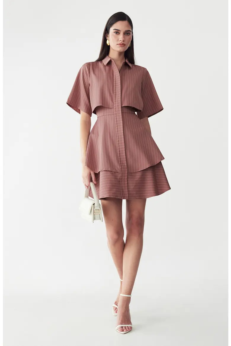 WILLA Hugh Layered Dress in Chocolate at Nordstrom, Size 8 | Nordstrom