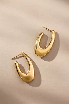 Thick Oblong Hoop Earrings | Anthropologie (US)