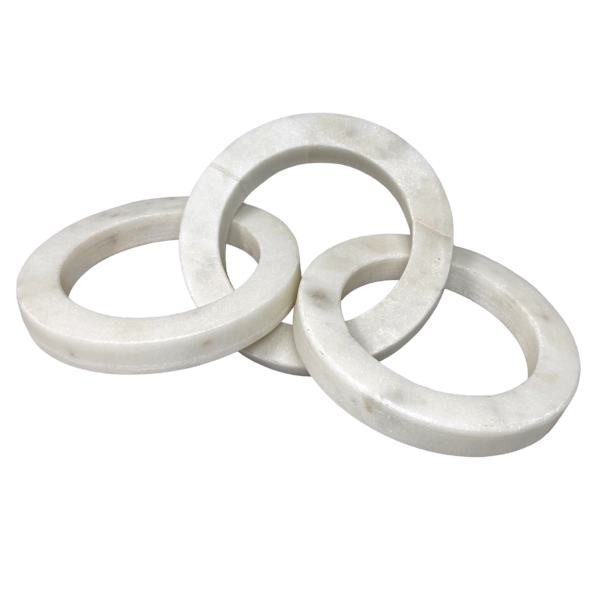 Add Modern Elegance To Your Decor With This White Marbled Deco Link By Found & Fable. A Stylish Accent For Any Contemporary Home. | At Home