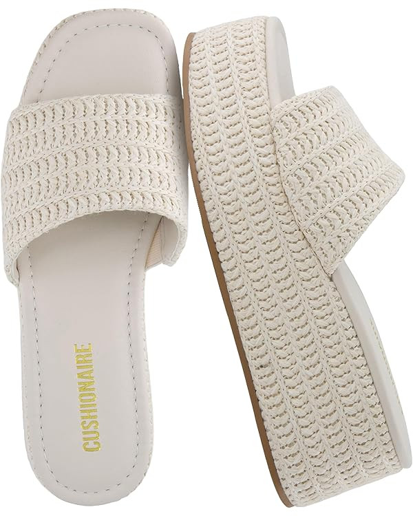 CUSHIONAIRE Carmen Platform Womens Sandals, Comfortable Slip On Espadrille Sandals for Women with... | Amazon (US)