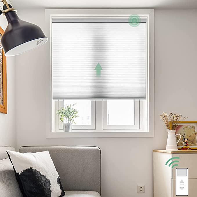 Yoolax Smart Motorized Cellular Shade Alexa, 60% Blackout Automatic Honeycomb Blind Custom Size, ... | Amazon (US)