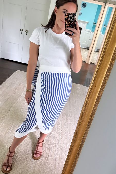 Lady captain blue and white stripe sarong skirt 💙🤍

#LTKStyleTip