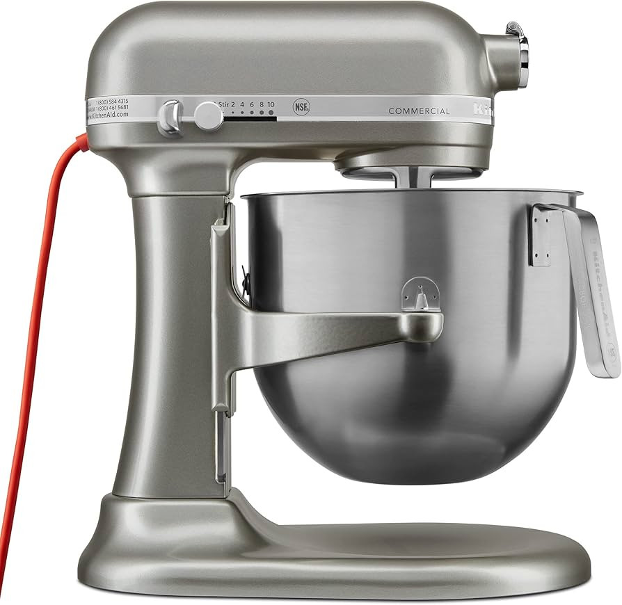 KitchenAid KSM8990CU 8-Quart Commercial Countertop Mixer, 10-Speed, Gear-Driven, Contour Silver | Amazon (US)