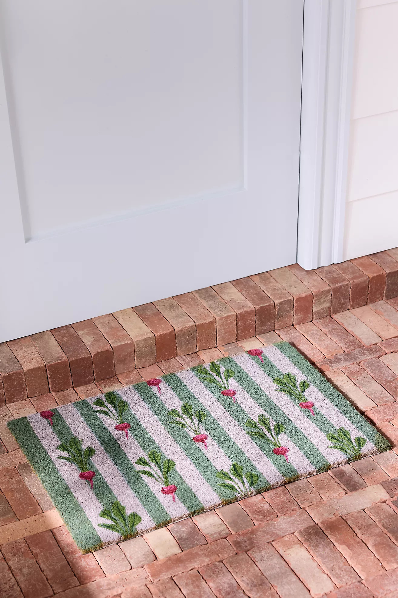 Radishes Striped Coir Printed Doormat | Anthropologie (US)