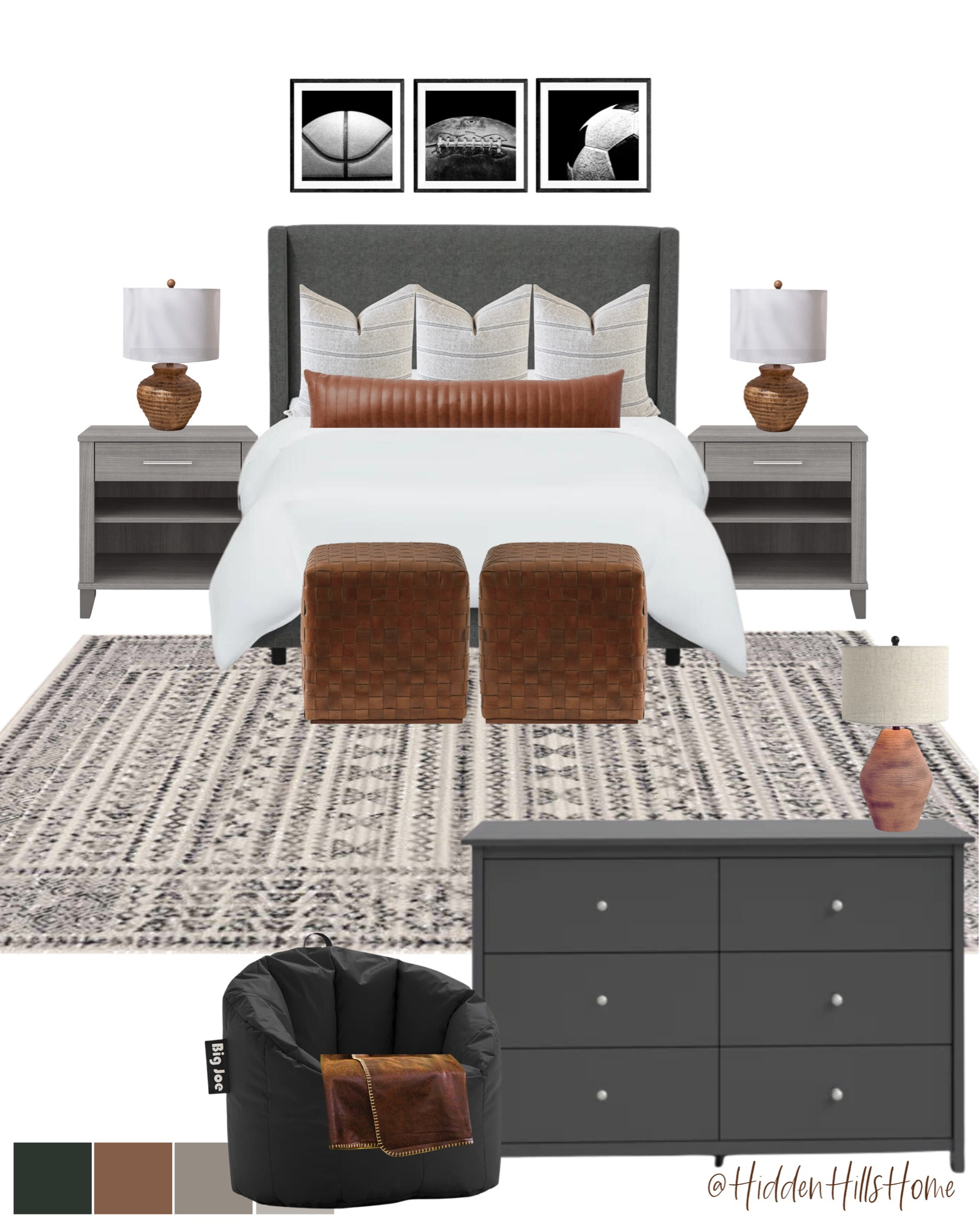Masculine bedroom, boys bedroom decor, teen sports bedroom, boys room decor Inspo, home decor, boys bedroom mood board, teen bedroom design #boysbedroom #homedecor

#LTKhome #LTKsalealert #LTKmens