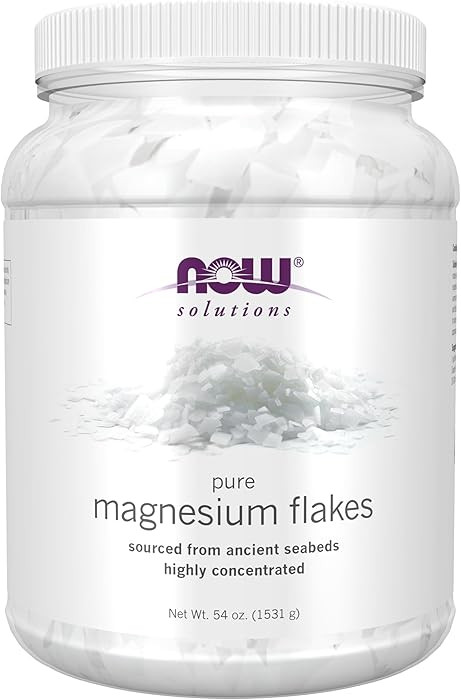 NOW Foods Solutions, Magnesium Flakes, 100% Pure, from the Ancient Zechstein Seabed, Highly Conce... | Amazon (US)