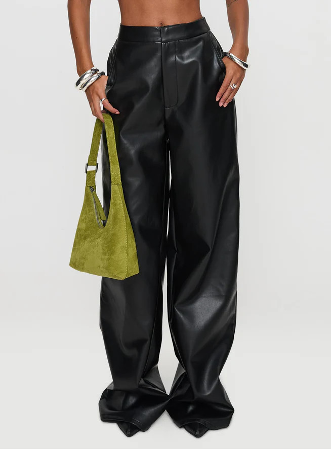 Tempted Faux Leather Pant Black | Princess Polly US