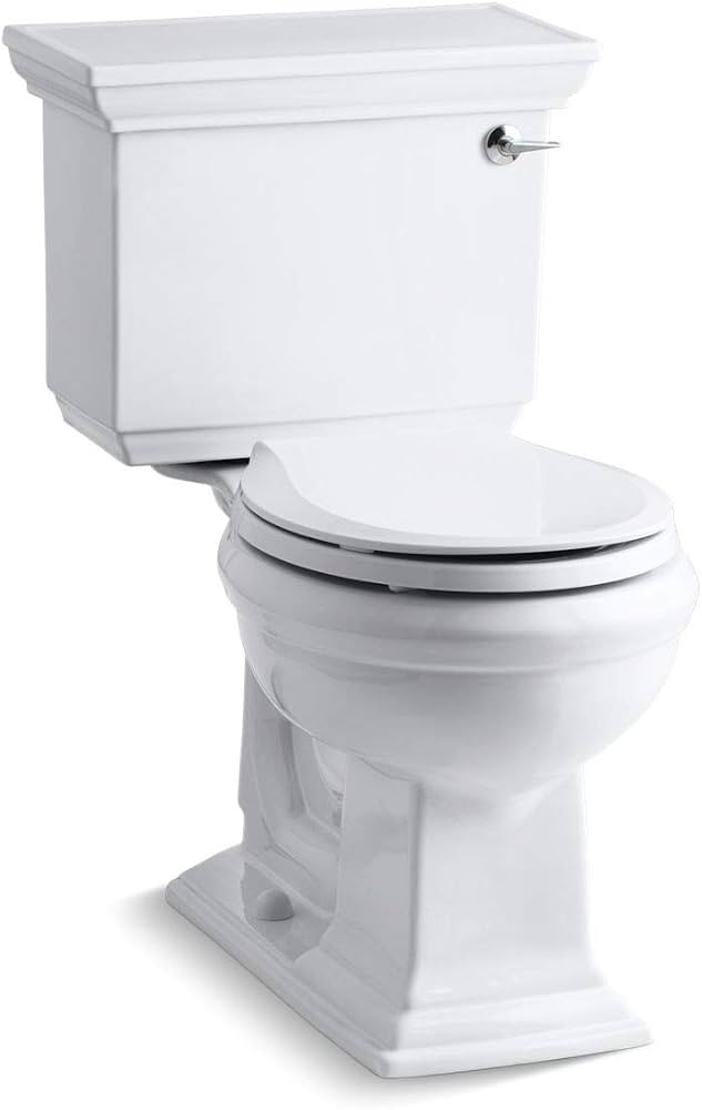 Kohler K-3933-RA-0 2-Piece Round Comfort Height Toilet Less Seat 1.28 GPF White | Amazon (US)