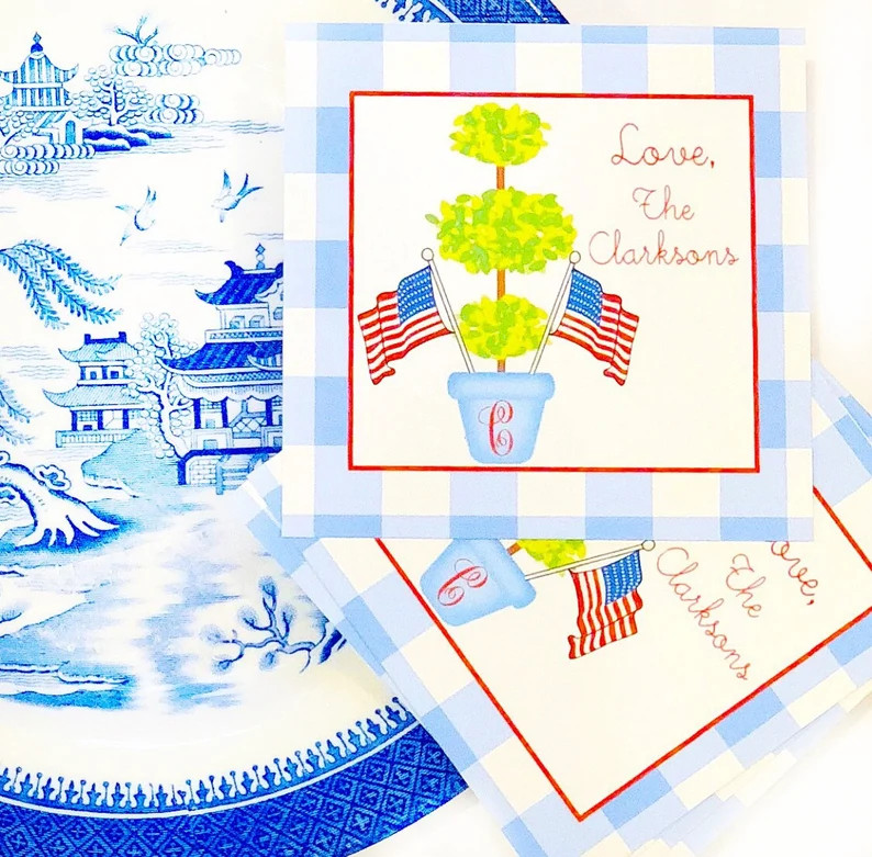 Patriotic Topiary Gift Tags | Etsy (Global)