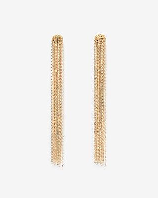 Chain Fringe Drop Earrings | Express