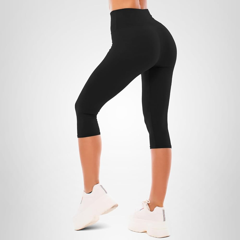 SINOPHANT High Waisted Leggings for Women - Full Length Capri Buttery Soft Yoga Pants for Workout... | Amazon (US)