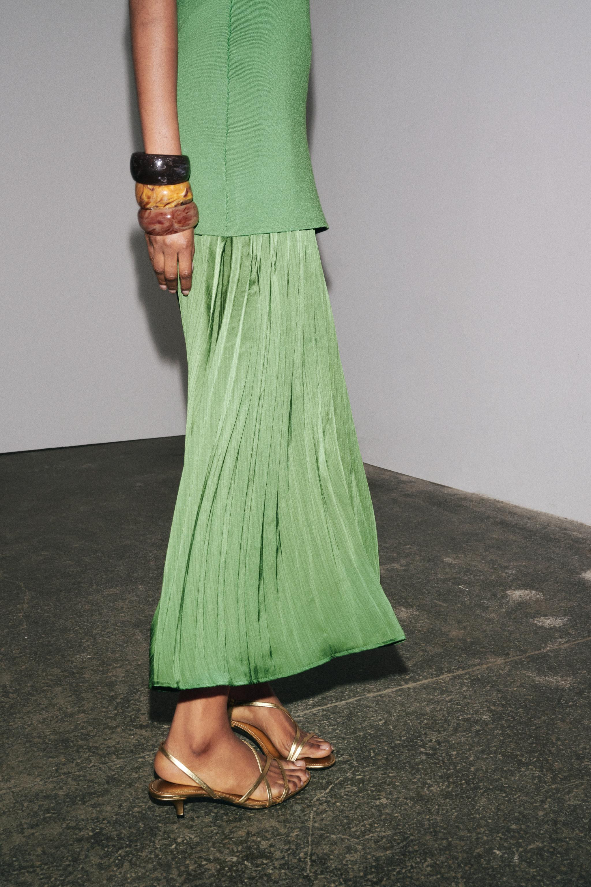 PLEATED KNIT COMBINATION DRESS | Zara Canada