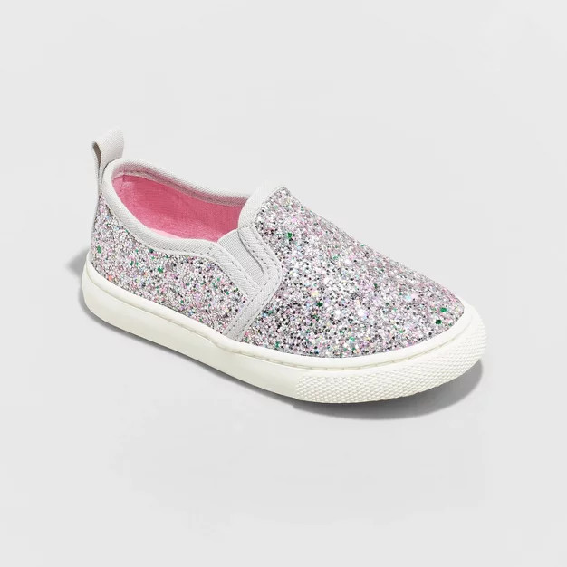 Toddler Girls' Madigan Slip-On Glitter Sneakers - Cat & Jack™ | Target