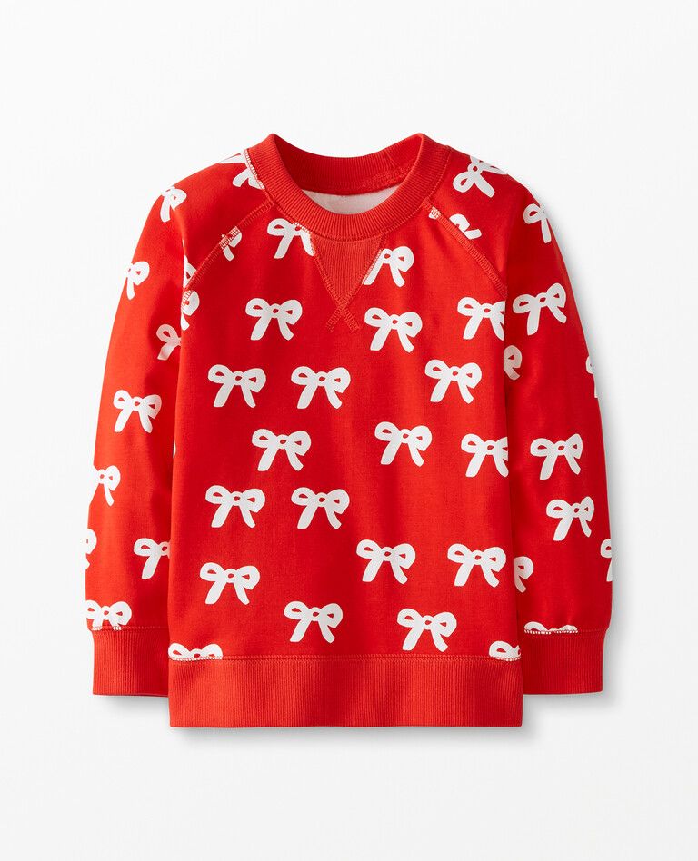 Print Crewneck Sweatshirt In French Terry | Hanna Andersson