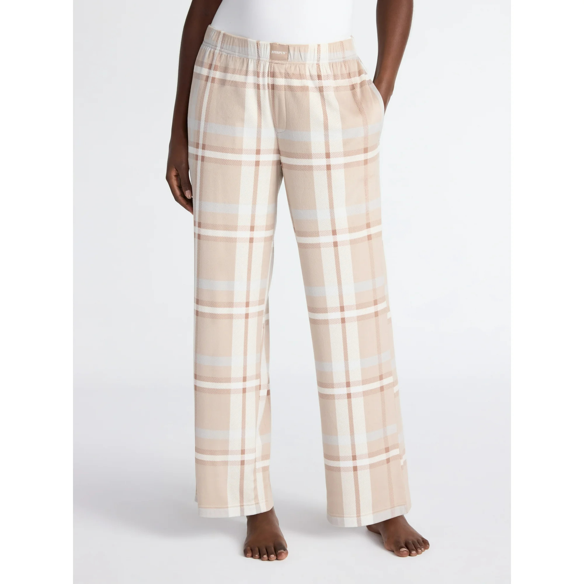 Joyspun Women's Velour Wide-Leg Sleep Pants, Size XS-3X | Walmart (US)