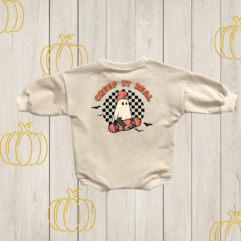 Kids Sweater Romper/ Spooky Babe Sweatshirt/ Retro Fall - Etsy | Etsy (US)