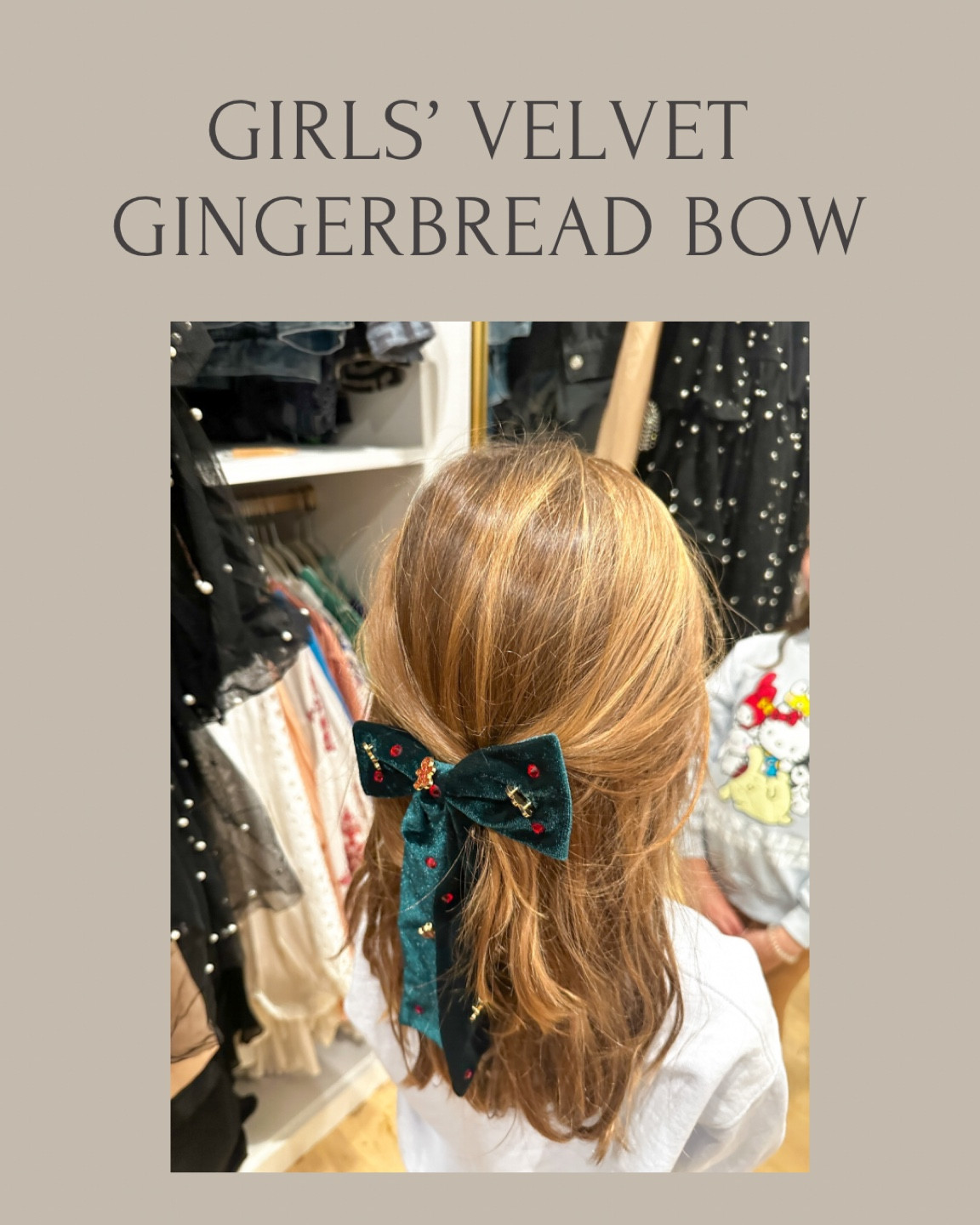 Sharing this sweet little velvet gingerbread bow...

#LTKFamily #LTKKids #LTKHoliday