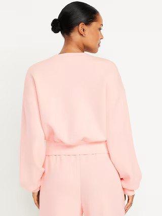 Bounce Fleece Twist-Front Top | Old Navy (US)