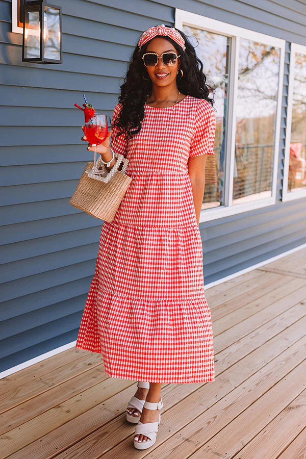 Freedom Rings Gingham Midi | Impressions Online Boutique