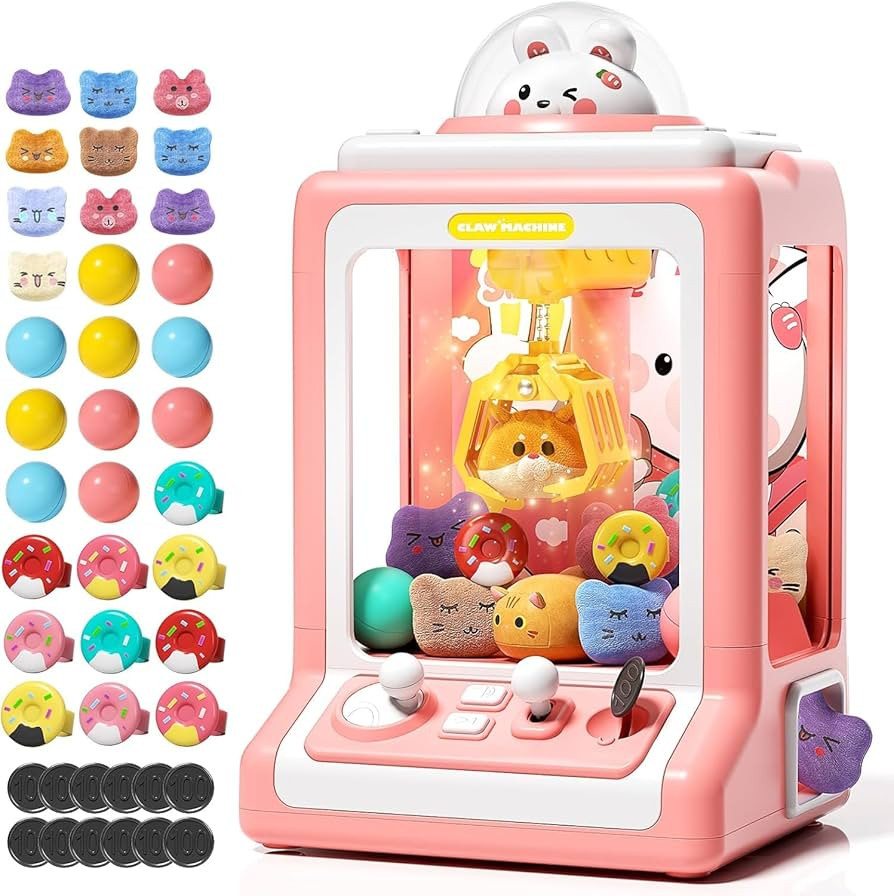 Rabbit Claw Machine for Kids, Mini Vending Machine with Game Coins & Music, Prize Dispenser Toys ... | Amazon (US)