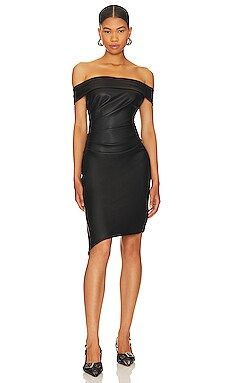 MILLY Ally Faux Leather Dress in Black from Revolve.com | Revolve Clothing (Global)