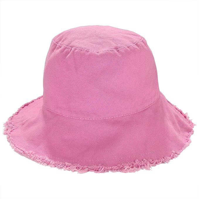 boderier Sun Hats for Women Summer Casual Wide Brim Cotton Bucket Hat Beach Vacation Travel Acces... | Amazon (US)