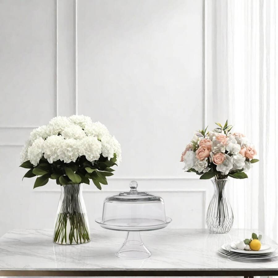 SHEIN X Heather Rae Classic 2pc Glass Cake Stand With Dome :  Elegant Display Of Cakes, Desserts,... | SHEIN