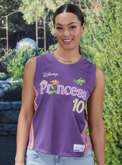 Disney Tangled Rapunzel Embroidered Women's Cropped Basketball Jersey — BoxLunch Exclusive | BoxLunch