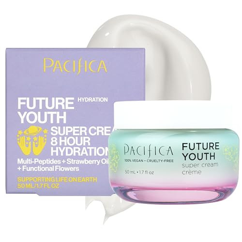 Pacifica Future Youth Super Cream – Daily Anti-Aging Moisturizer for All Skin Types, Lightweight Hydration with Advanced Peptides & Antioxidants, Improves Firmness & Elasticity, Vegan & Clean Beauty | Amazon (US)
