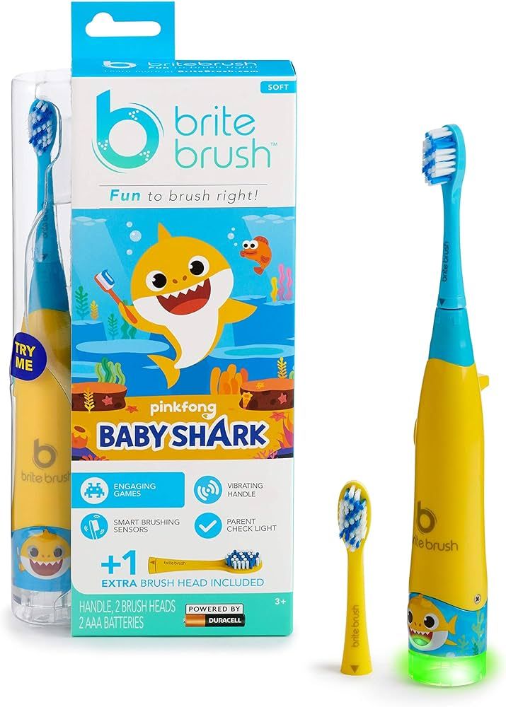 BriteBrush™ - Interactive Smart Kids Toothbrush featuring Baby Shark | Amazon (US)