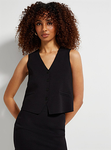 Thick knit vest | Simons