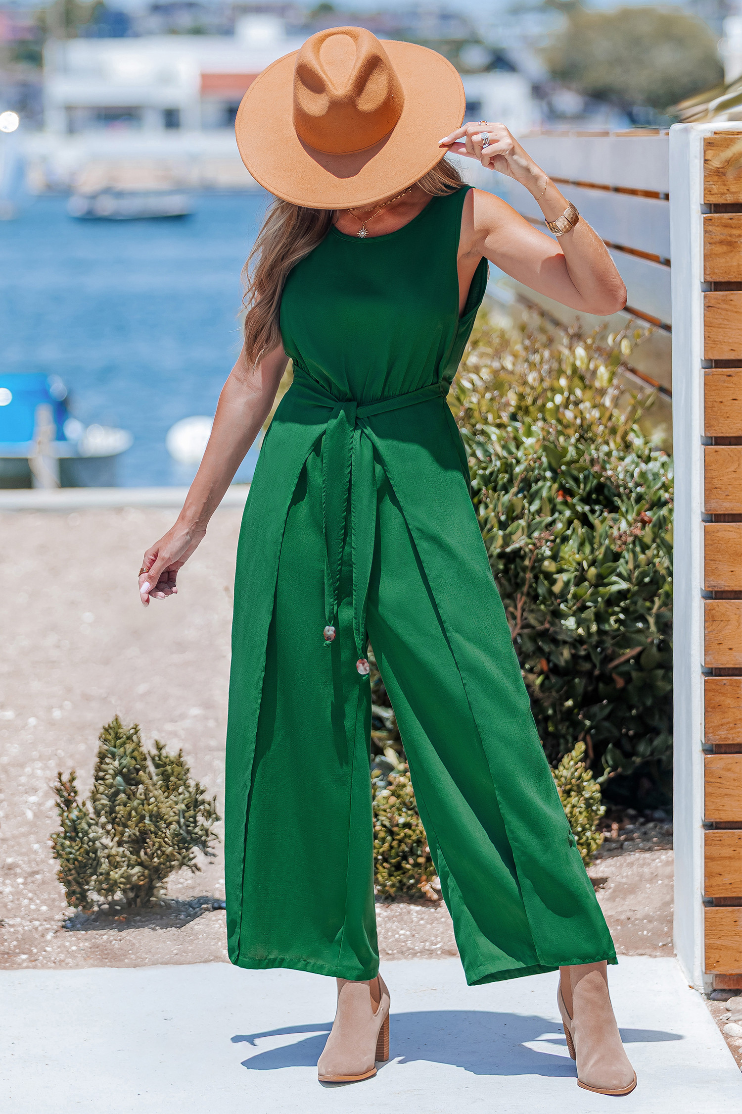 Start Somewhere Green Jumpsuit - S | Cupshe US