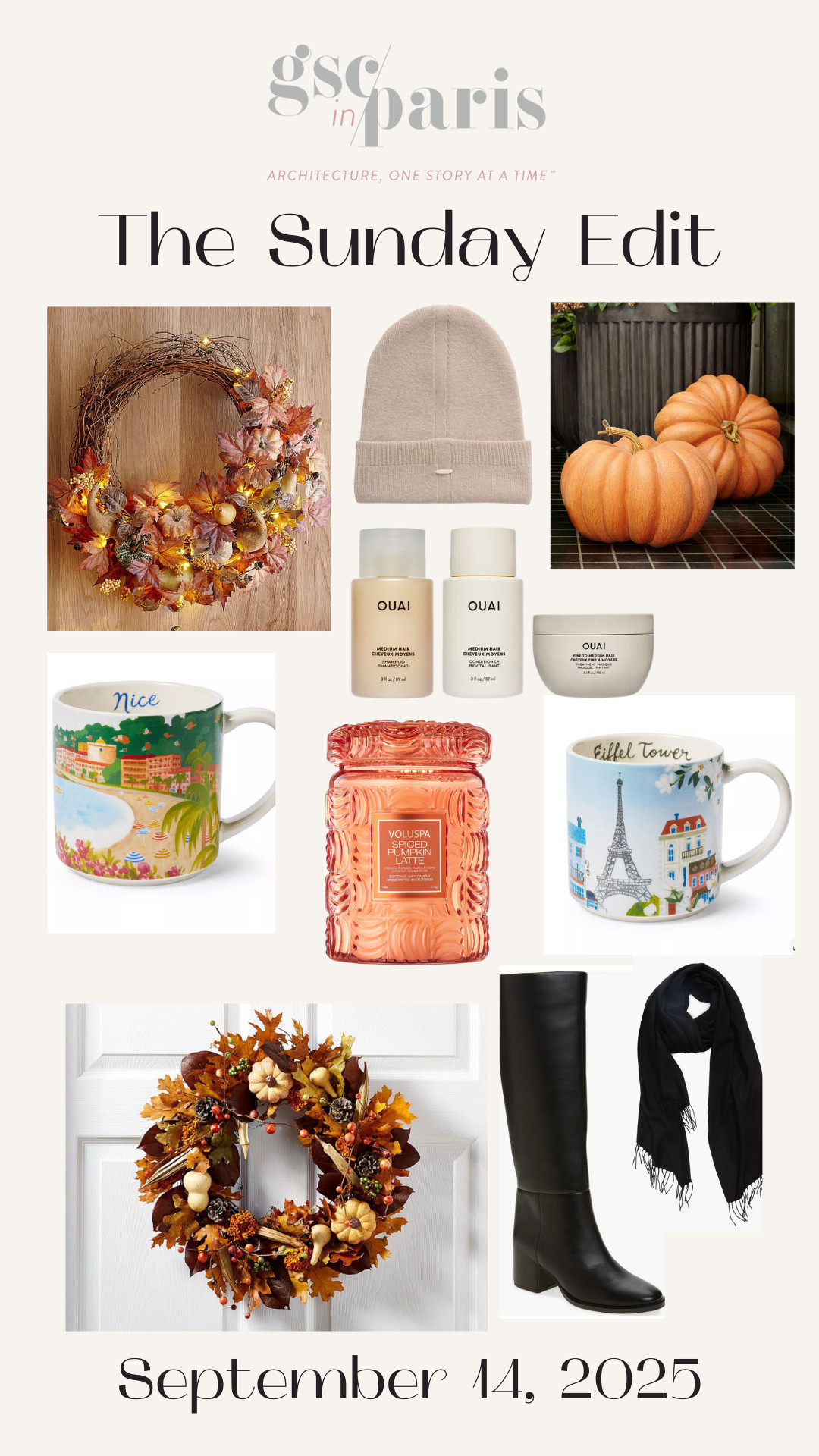 Happy September Sundays... I'm decorating our door, adding some cooler weather accessories to my wardrobe. The Paris and Nice mugs from Sur La Table are SO cute and I bought them to take to my office! 

 #LTKSeasonal #LTKHome #LTKStyleTip