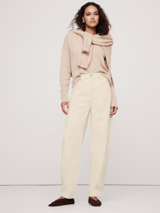 High-Rise Bow Corduroy Pant | Banana Republic (US)