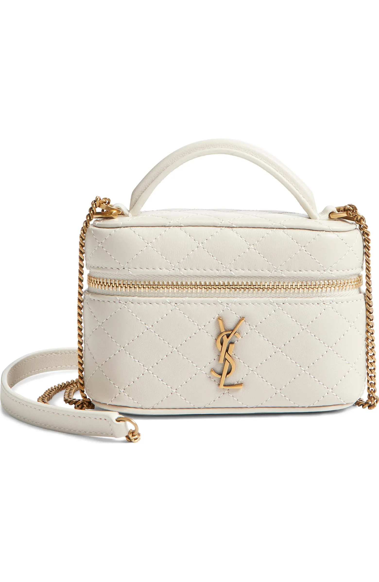 Saint Laurent Micro Gaby Quilted Leather Vanity Crossbody Bag | Nordstrom | Nordstrom